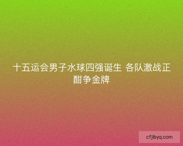 十五运会男子水球四强诞生 各队激战正酣争金牌
